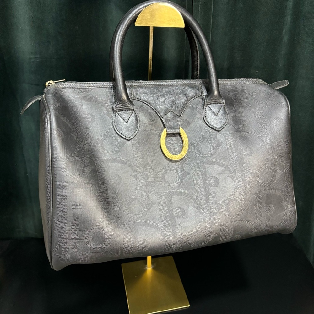 DIOR Diorissimo Boston Vintage Travel Bag 35 (Black)